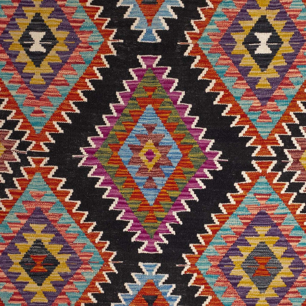 Kelim Carpet - Splash - 244 x 178 cm - flerfarvet