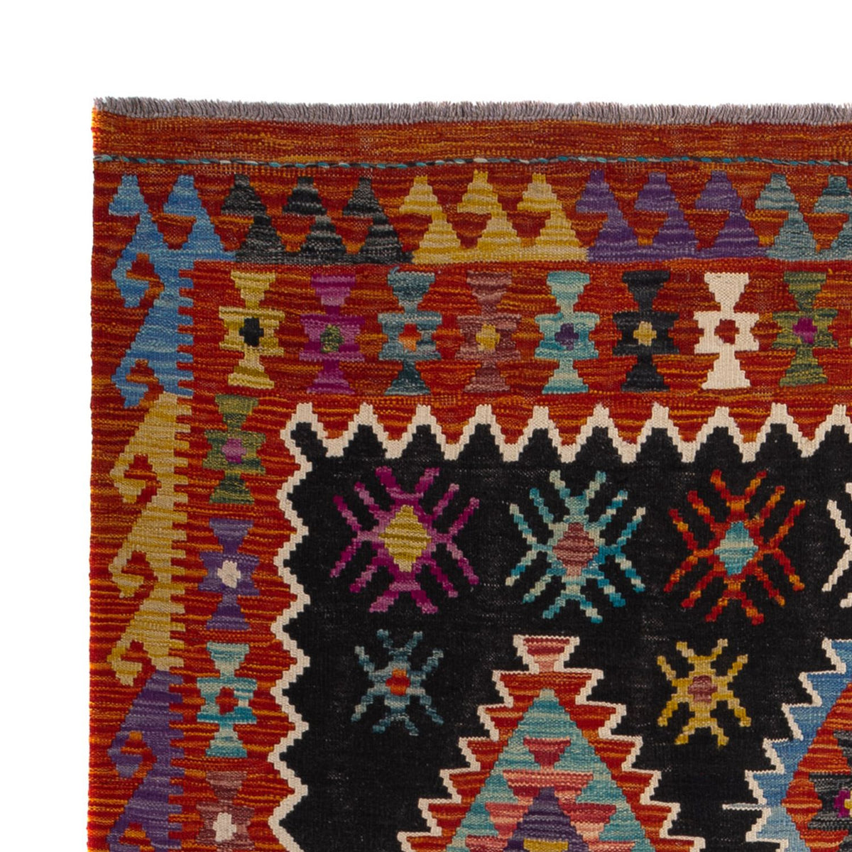 Kelim Carpet - Splash - 244 x 178 cm - flerfarvet