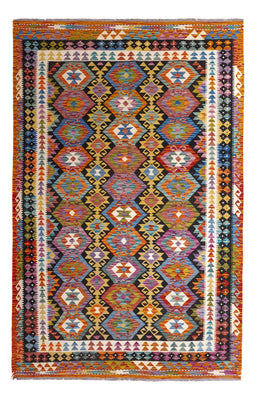 Kelim Carpet - Splash - 250 x 163 cm - flerfarvet
