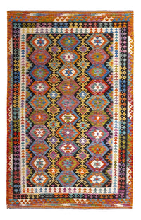 Kelim Carpet - Splash - 250 x 163 cm - flerfarvet