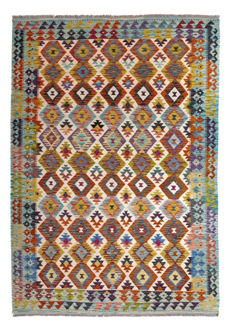Kelim Carpet - Splash - 243 x 169 cm - flerfarvet