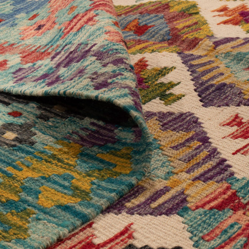 Kelim Carpet - Splash - 243 x 169 cm - flerfarvet