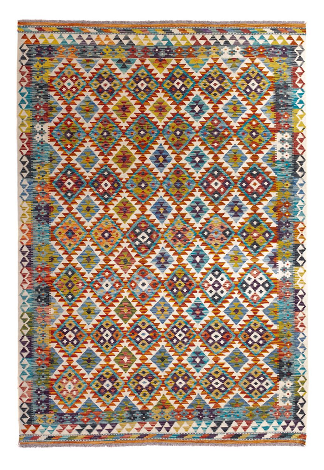 Kelim Carpet - Splash - 245 x 172 cm - flerfarvet
