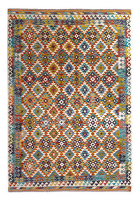 Kelim Carpet - Splash - 245 x 172 cm - flerfarvet