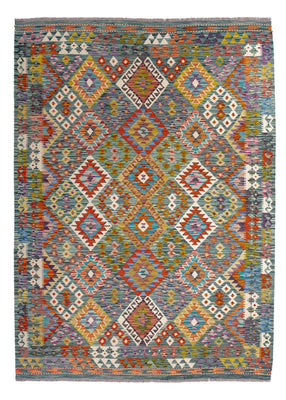 Kelim Carpet - Splash - 248 x 183 cm - flerfarvet