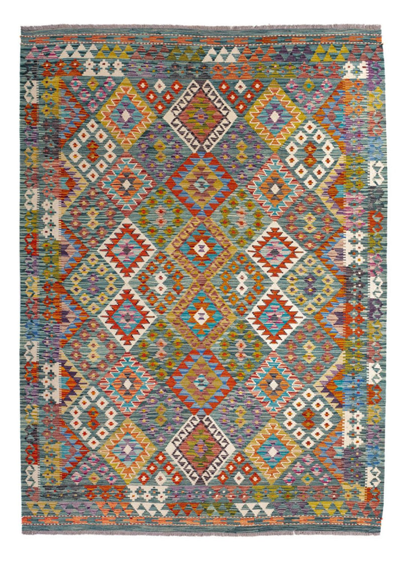 Kelim Carpet - Splash - 248 x 183 cm - flerfarvet