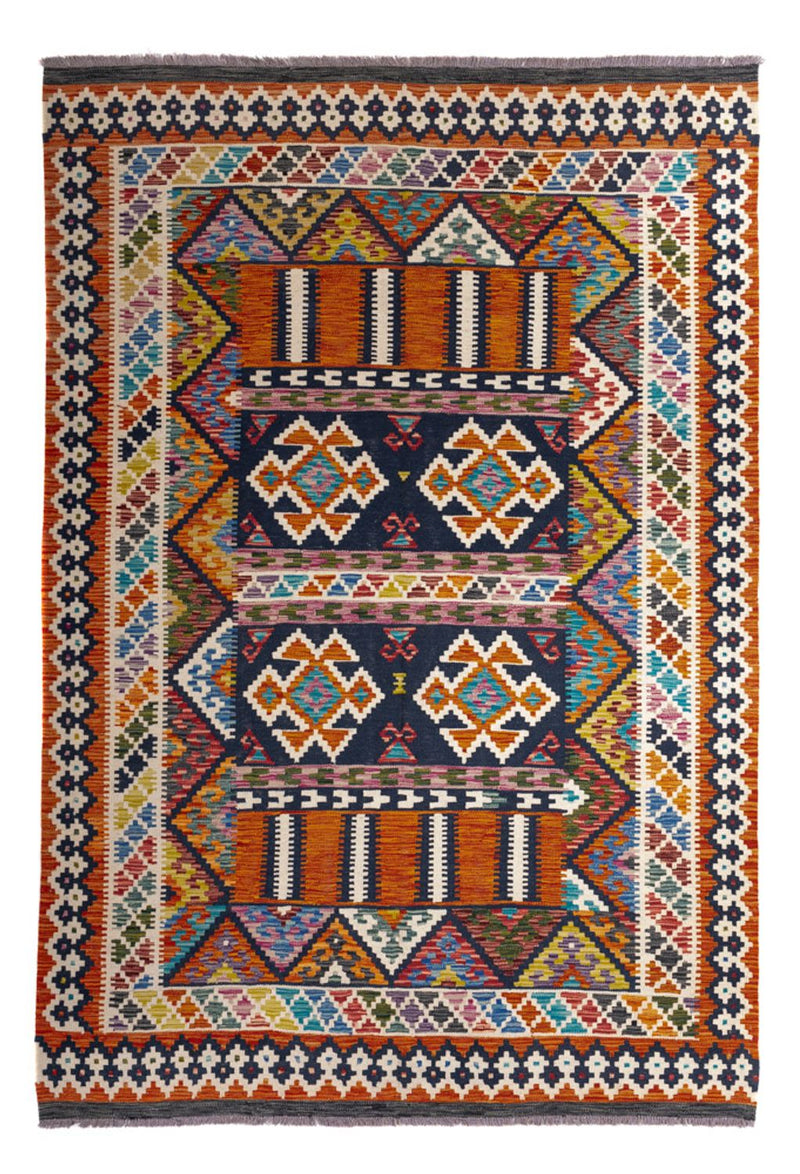 Kelim Carpet - Splash - 247 x 176 cm - flerfarvet