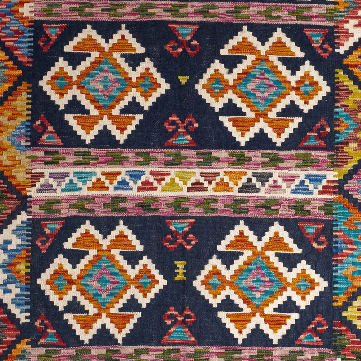 Kelim Carpet - Splash - 247 x 176 cm - flerfarvet