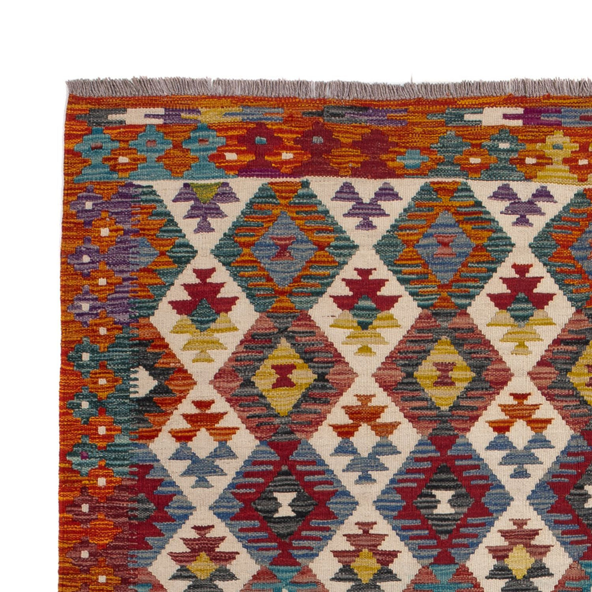 Kelim Carpet - Splash - 245 x 165 cm - flerfarvet