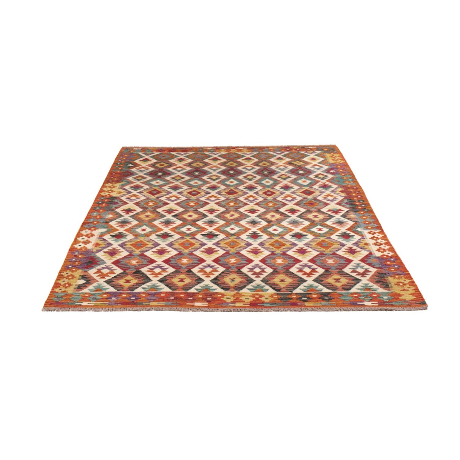 Kelim Carpet - Splash - 245 x 165 cm - flerfarvet