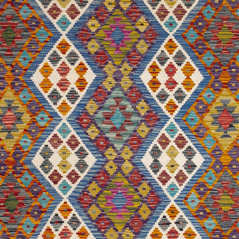 Kelim Carpet - Splash firkantet  - 207 x 203 cm - flerfarvet