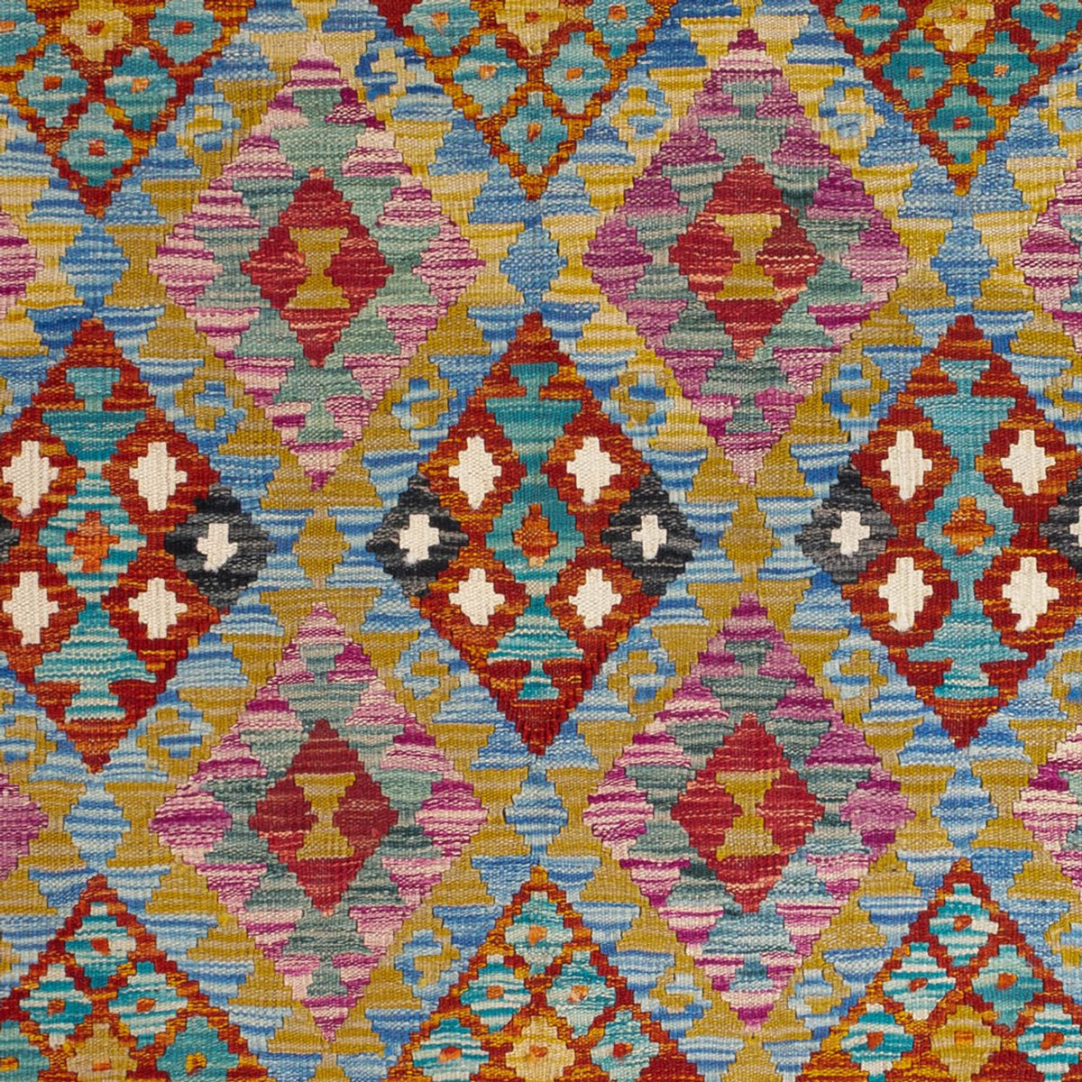 Kelim Carpet - Splash - 197 x 150 cm - flerfarvet