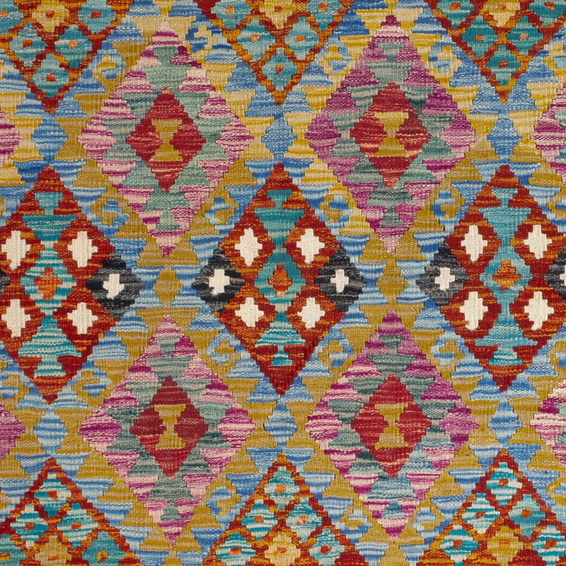 Kelim Carpet - Splash - 197 x 150 cm - flerfarvet