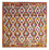 Kelim Carpet - Splash firkantet  - 152 x 152 cm - flerfarvet