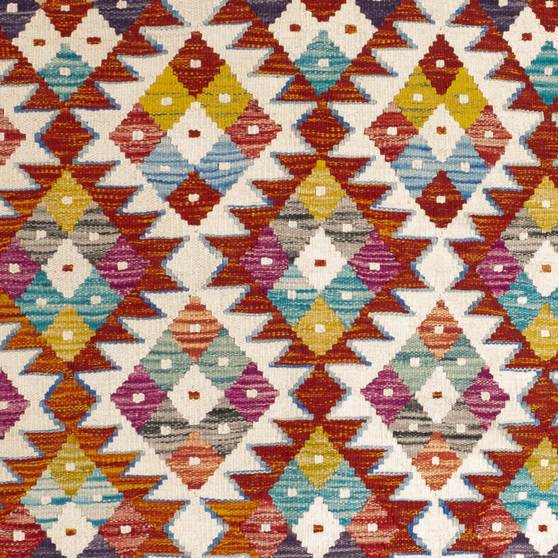Kelim Carpet - Splash firkantet  - 152 x 152 cm - flerfarvet