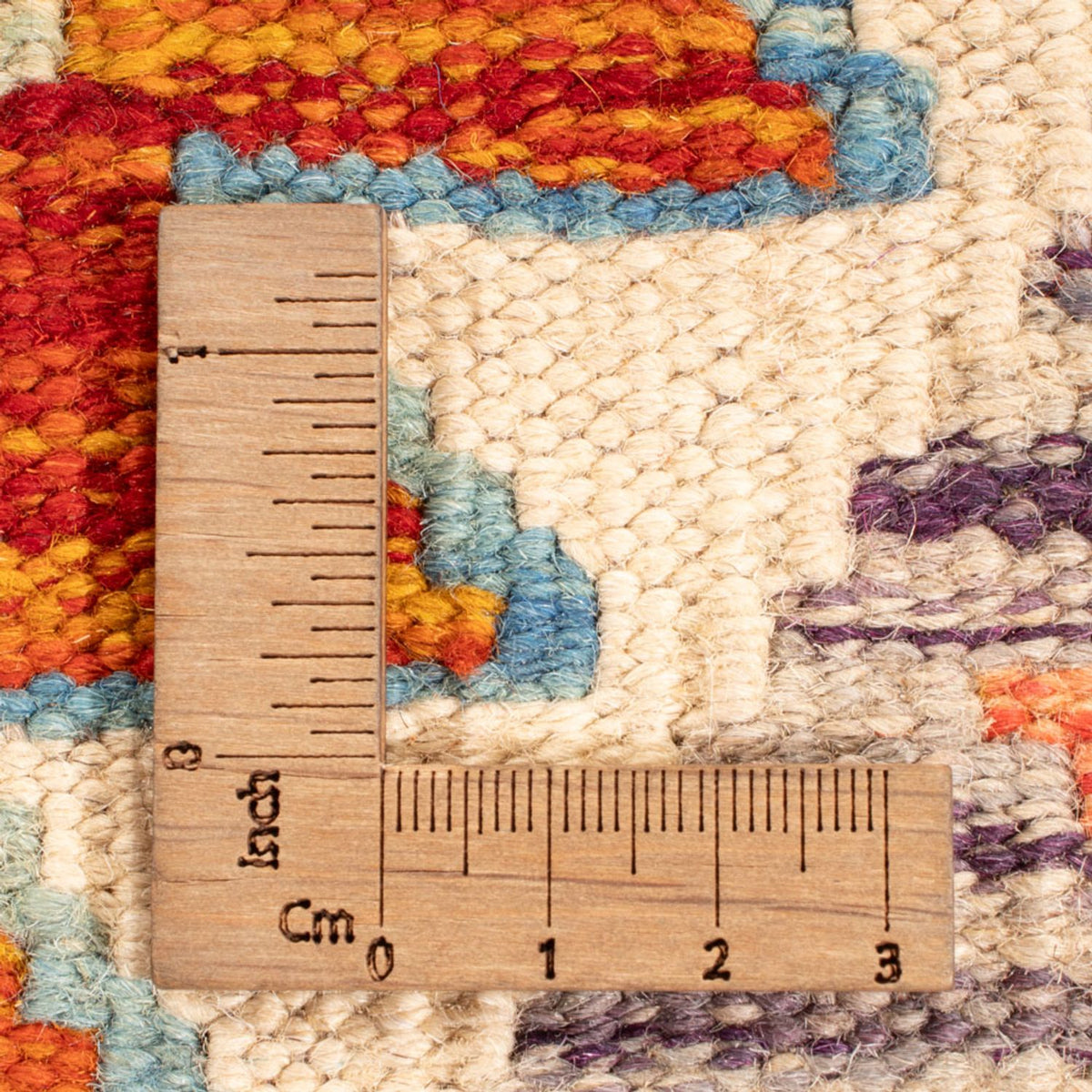 Kelim Carpet - Splash firkantet  - 152 x 152 cm - flerfarvet