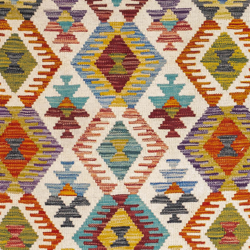 Kelim Carpet - Splash firkantet  - 154 x 143 cm - flerfarvet