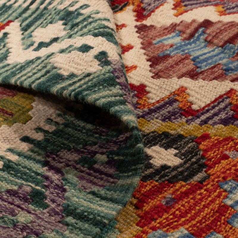 Kelim Carpet - Splash firkantet  - 154 x 154 cm - flerfarvet
