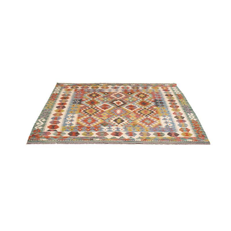 Kelim Carpet - Splash firkantet  - 154 x 154 cm - flerfarvet