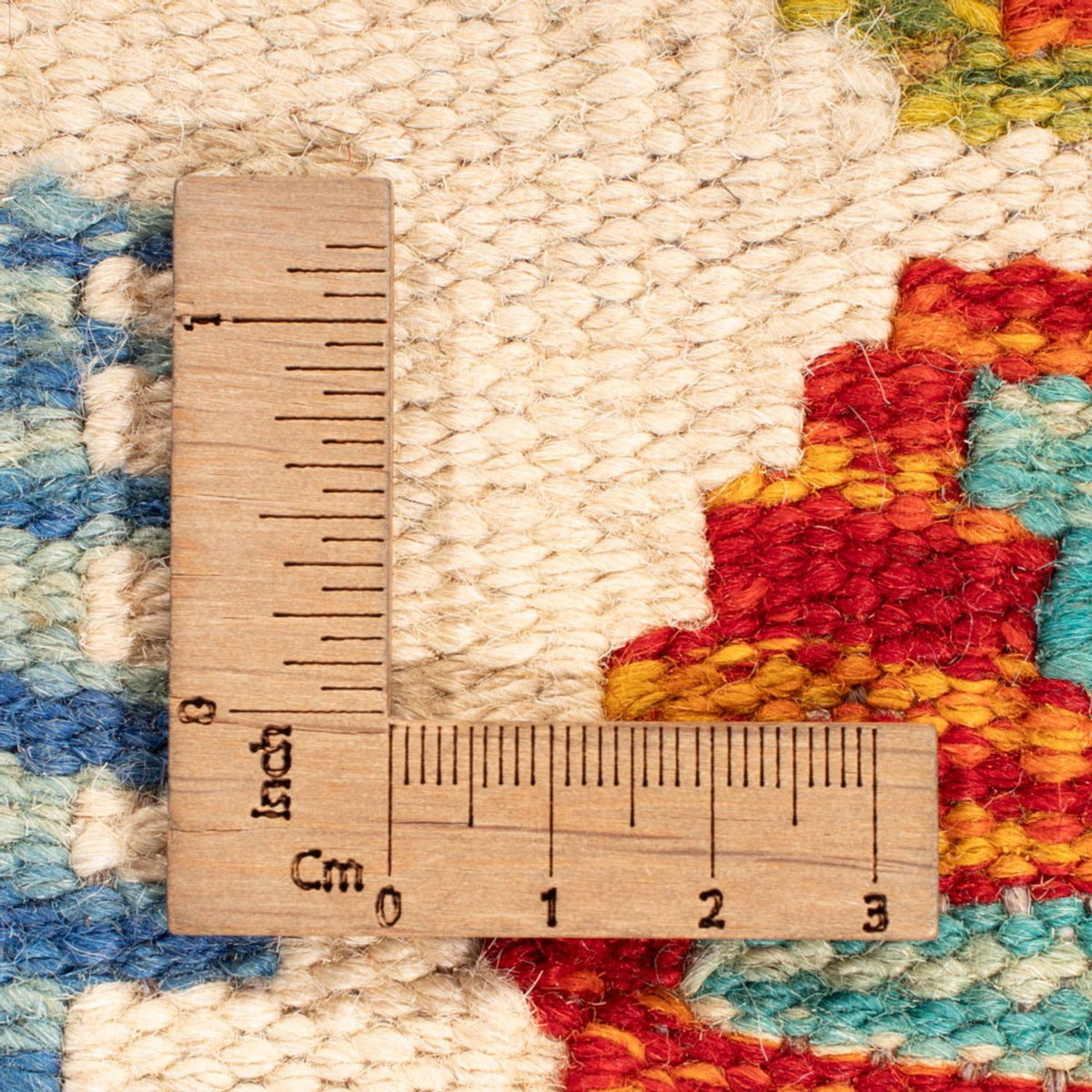 Kelim Carpet - Splash firkantet  - 154 x 154 cm - flerfarvet