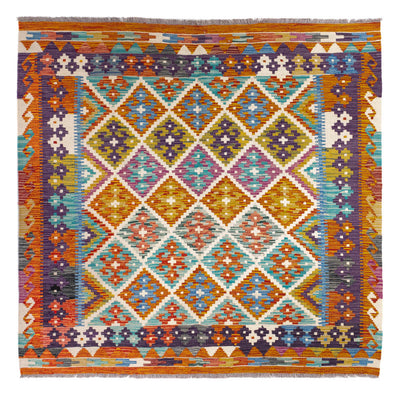 Kilim Maimana Tæppe 152x158cm - Uldtæppe