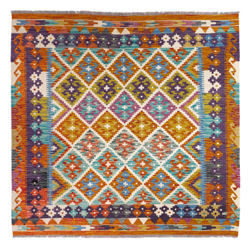 Kilim Maimana Tæppe 158x152cm - Uldtæppe