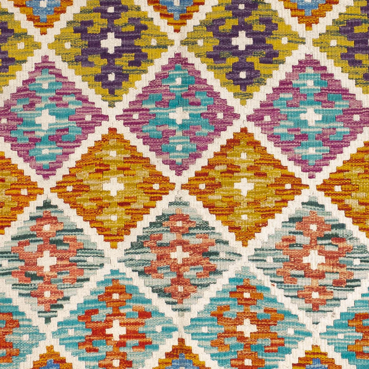 Kelim Carpet - Splash - 158 x 152 cm - flerfarvet