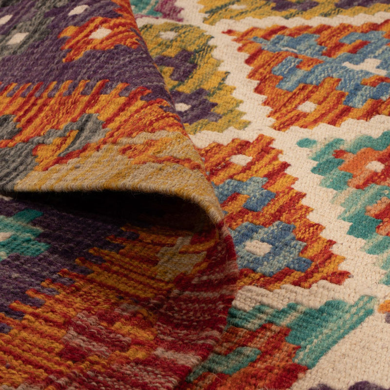 Kelim Carpet - Splash - 158 x 152 cm - flerfarvet