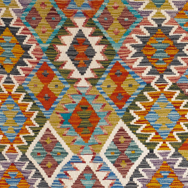 Kelim Carpet - Splash firkantet  - 154 x 152 cm - flerfarvet