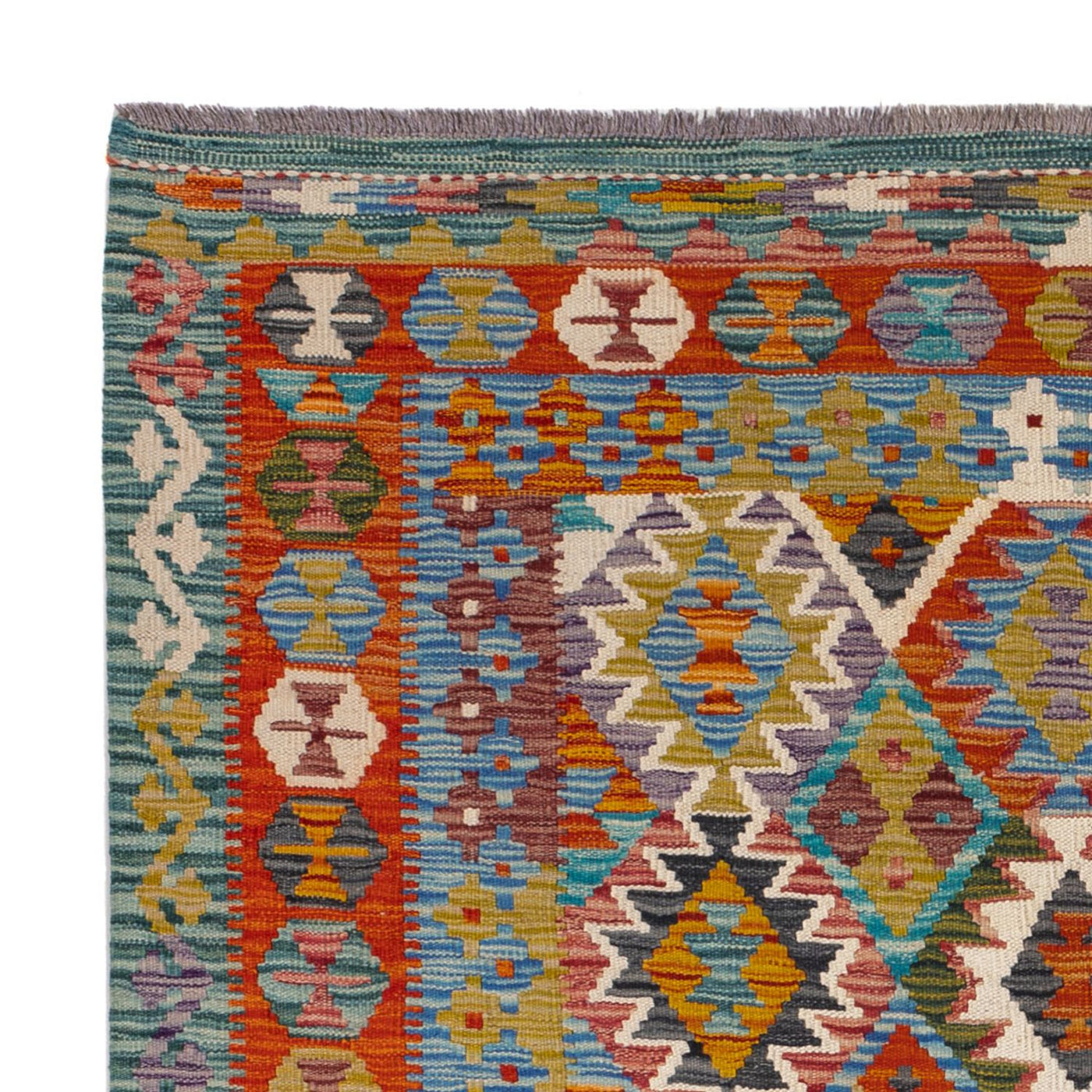 Kilim Maimana Tæppe 154x152cm - Uldtæppe