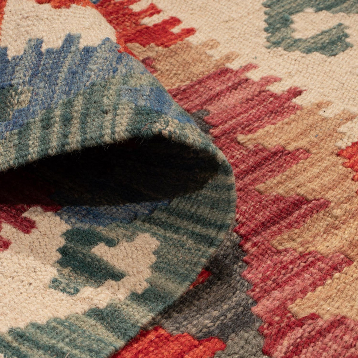 Løber Kelim Carpet - Splash - 244 x 79 cm - flerfarvet