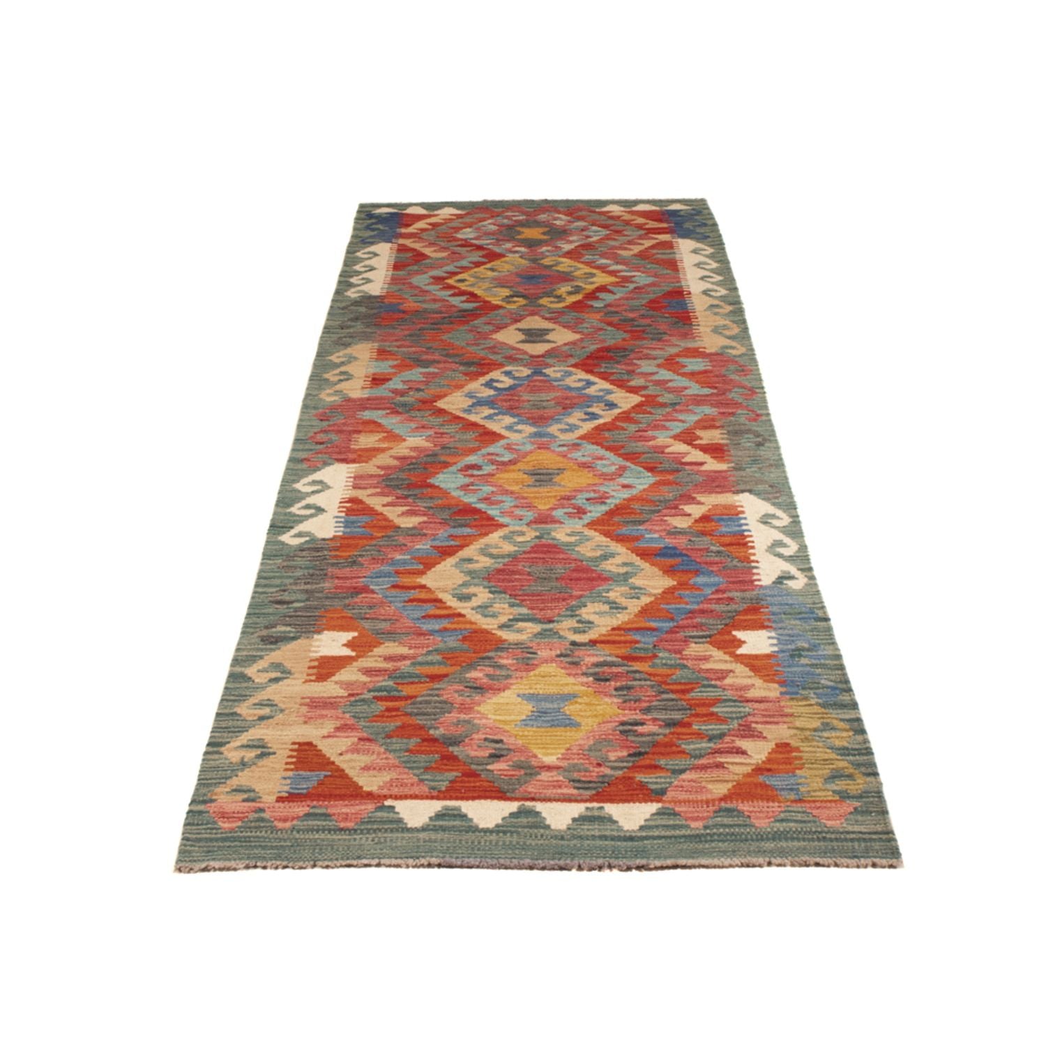 Løber Kelim Carpet - Splash - 244 x 79 cm - flerfarvet