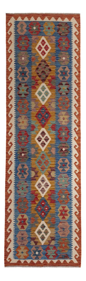 Løber Kelim Carpet - Splash - 255 x 82 cm - flerfarvet