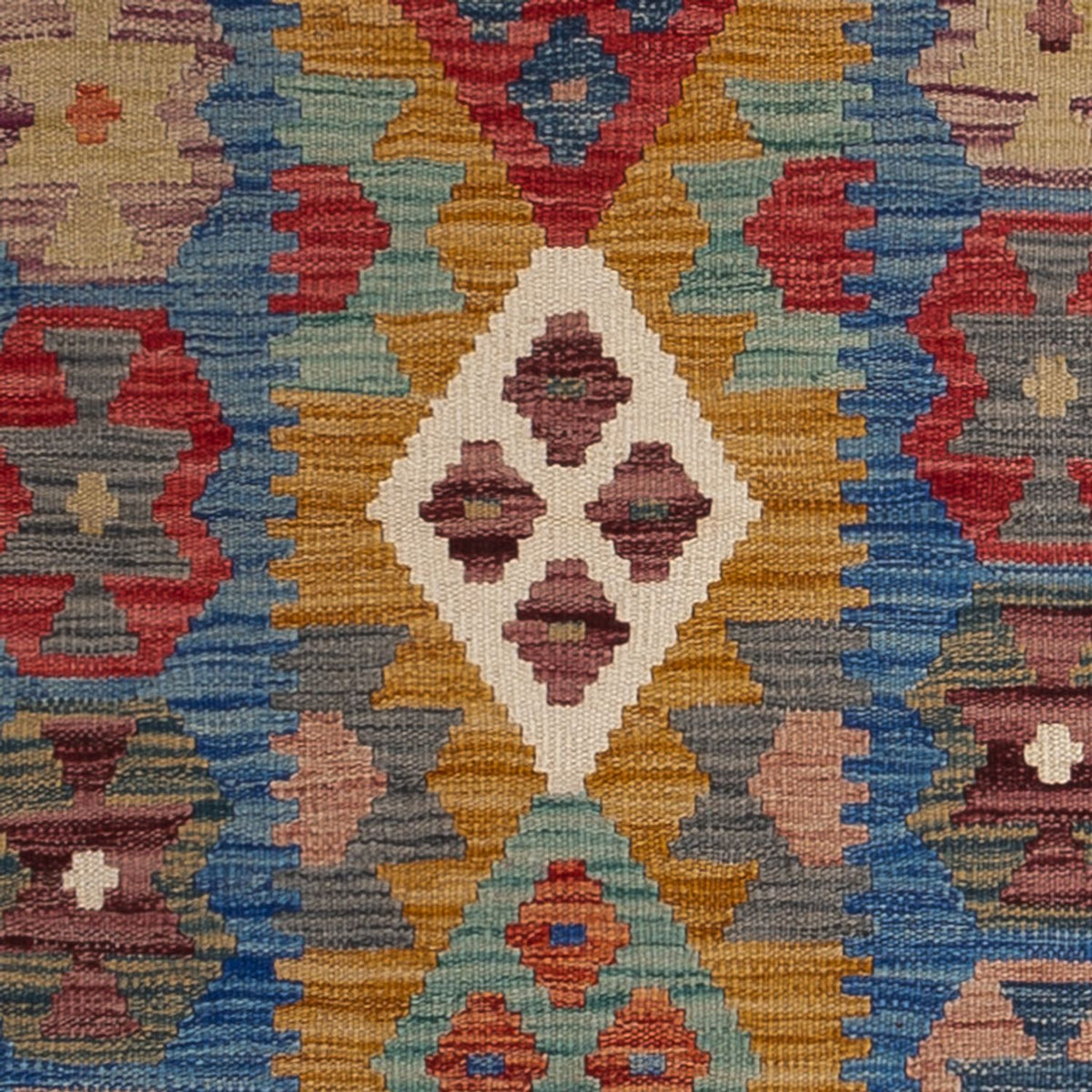 Løber Kelim Carpet - Splash - 255 x 82 cm - flerfarvet