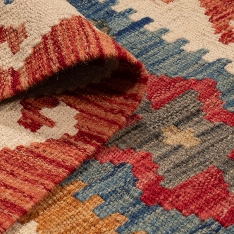 Løber Kelim Carpet - Splash - 255 x 82 cm - flerfarvet