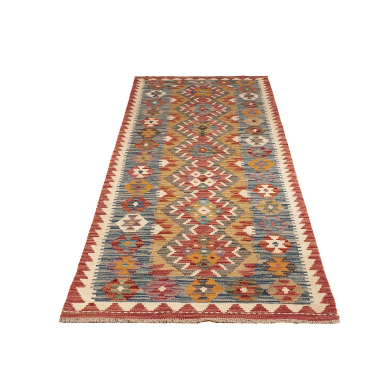 Løber Kelim Carpet - Splash - 243 x 79 cm - flerfarvet