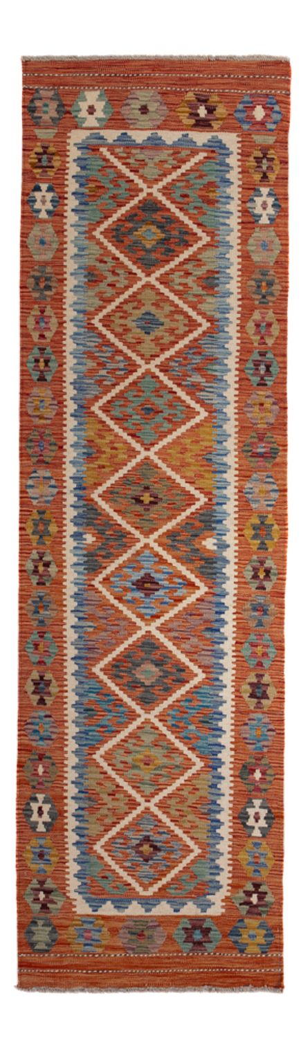 Løber Kelim Carpet - Splash - 246 x 76 cm - flerfarvet