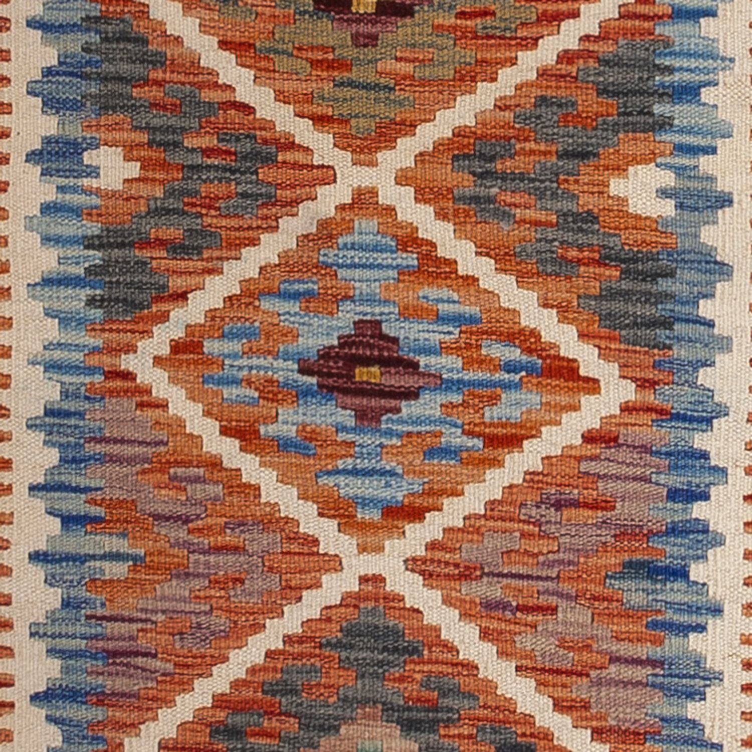 Løber Kelim Carpet - Splash - 246 x 76 cm - flerfarvet