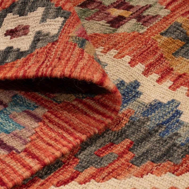 Løber Kelim Carpet - Splash - 246 x 76 cm - flerfarvet