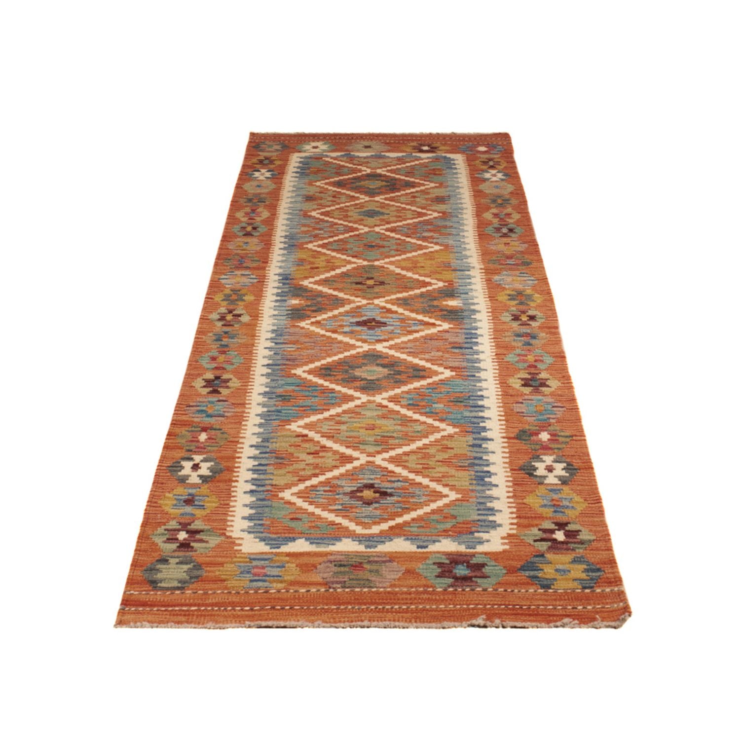 Løber Kelim Carpet - Splash - 246 x 76 cm - flerfarvet