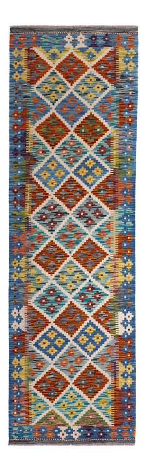 Løber Kelim Carpet - Splash - 239 x 79 cm - flerfarvet