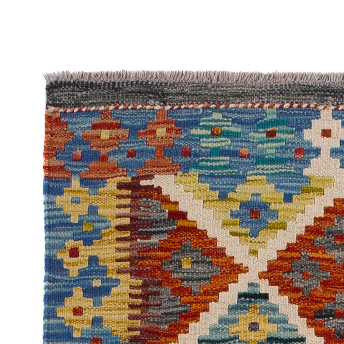 Løber Kelim Carpet - Splash - 239 x 79 cm - flerfarvet