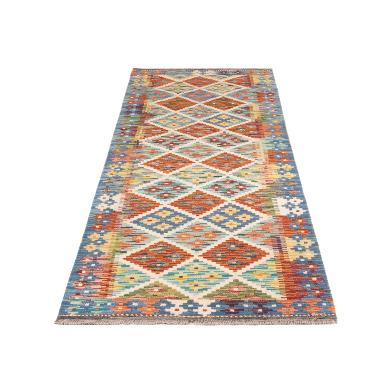 Løber Kelim Carpet - Splash - 239 x 79 cm - flerfarvet
