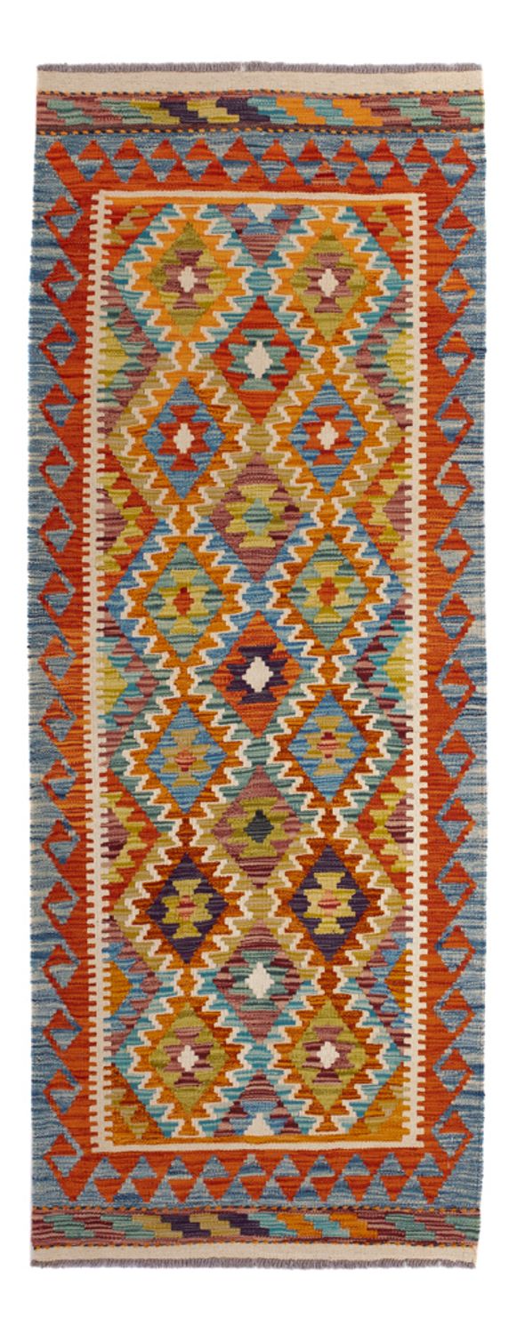 Løber Kelim Carpet - Splash - 201 x 84 cm - flerfarvet