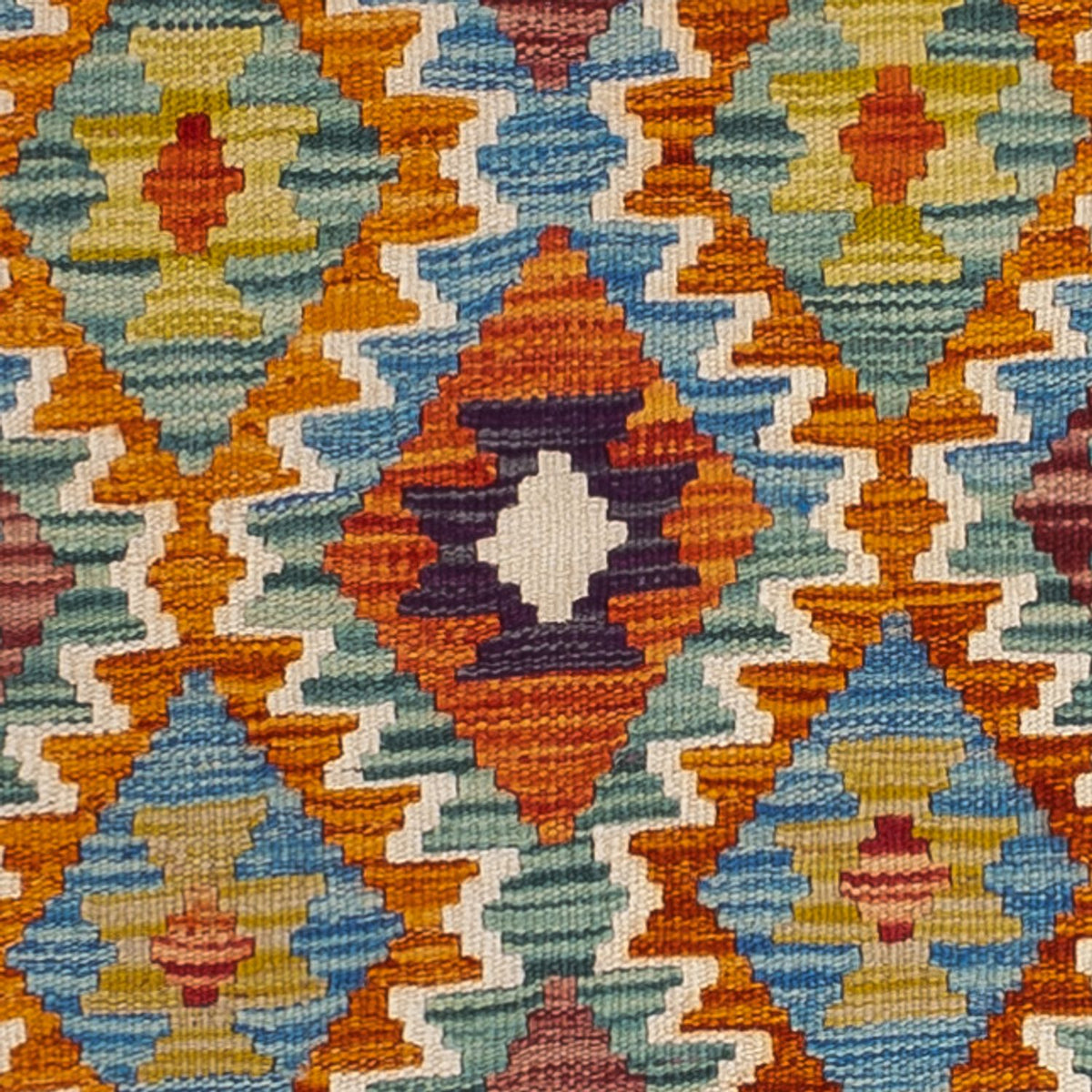 Løber Kelim Carpet - Splash - 201 x 84 cm - flerfarvet