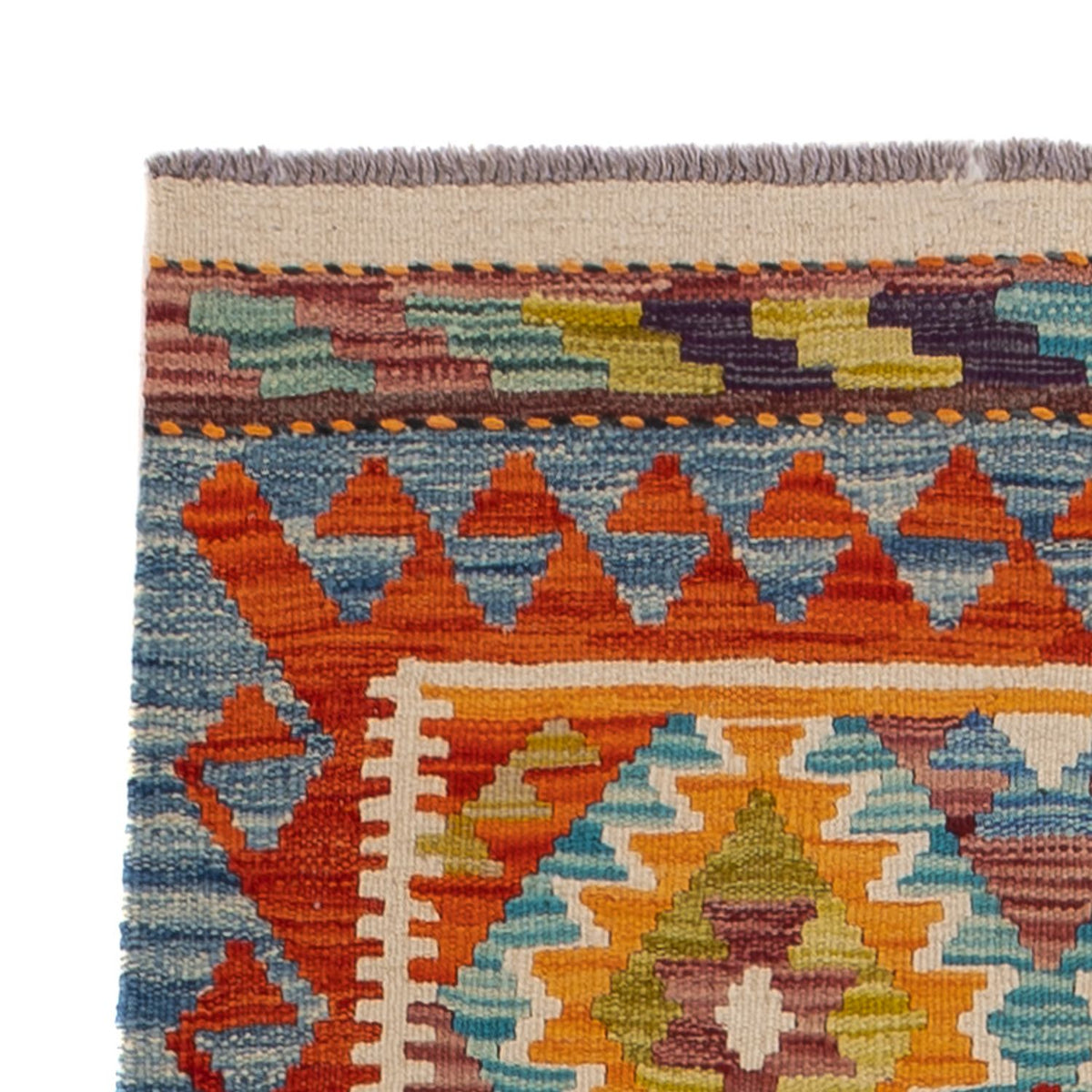 Løber Kelim Carpet - Splash - 201 x 84 cm - flerfarvet