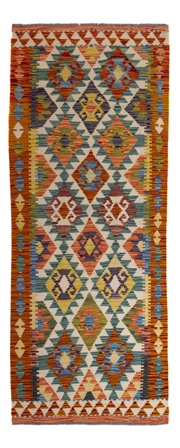 Løber Kelim Carpet - Splash - 202 x 86 cm - flerfarvet