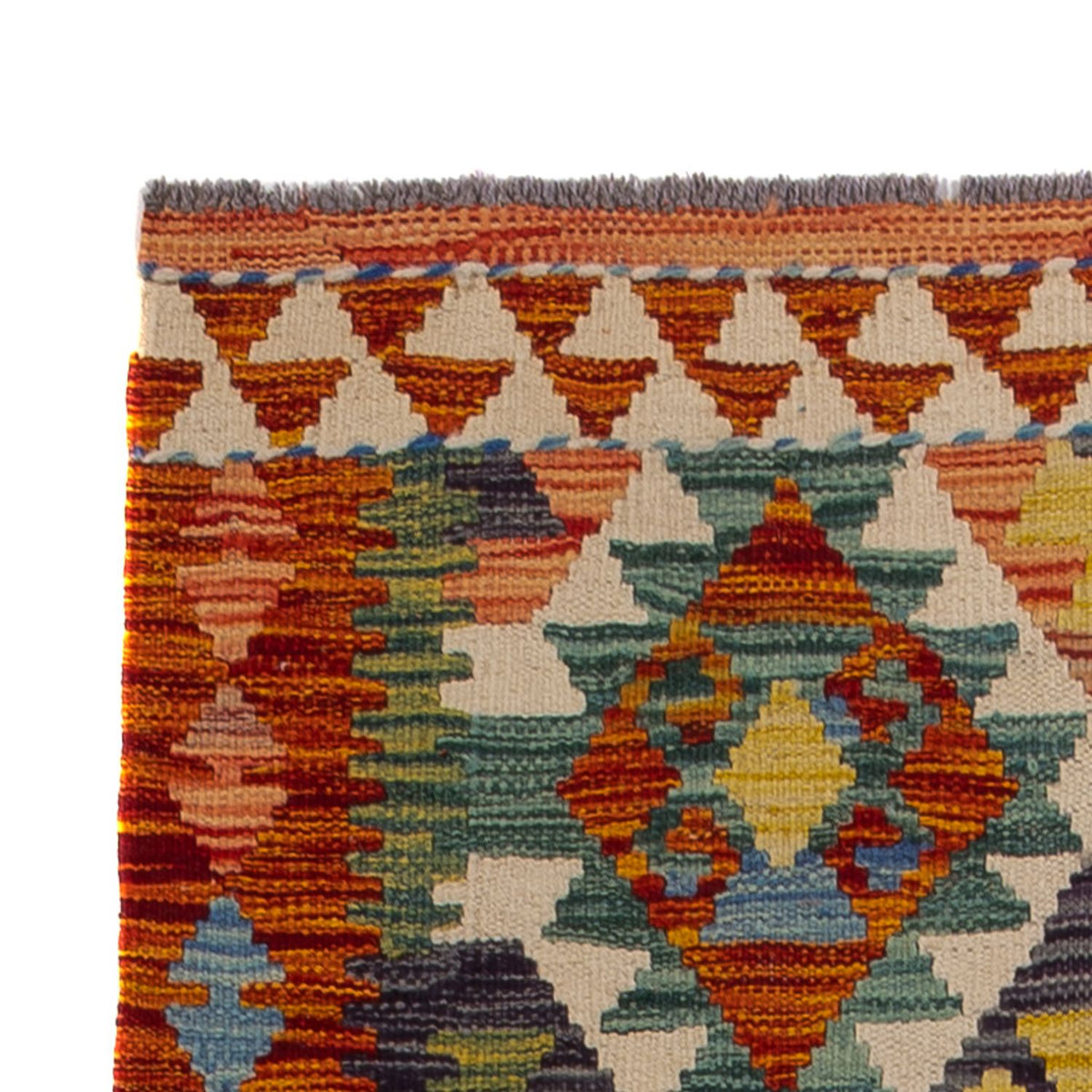 Løber Kelim Carpet - Splash - 202 x 86 cm - flerfarvet