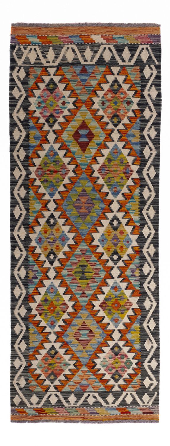 Løber Kelim Carpet - Splash - 193 x 80 cm - flerfarvet