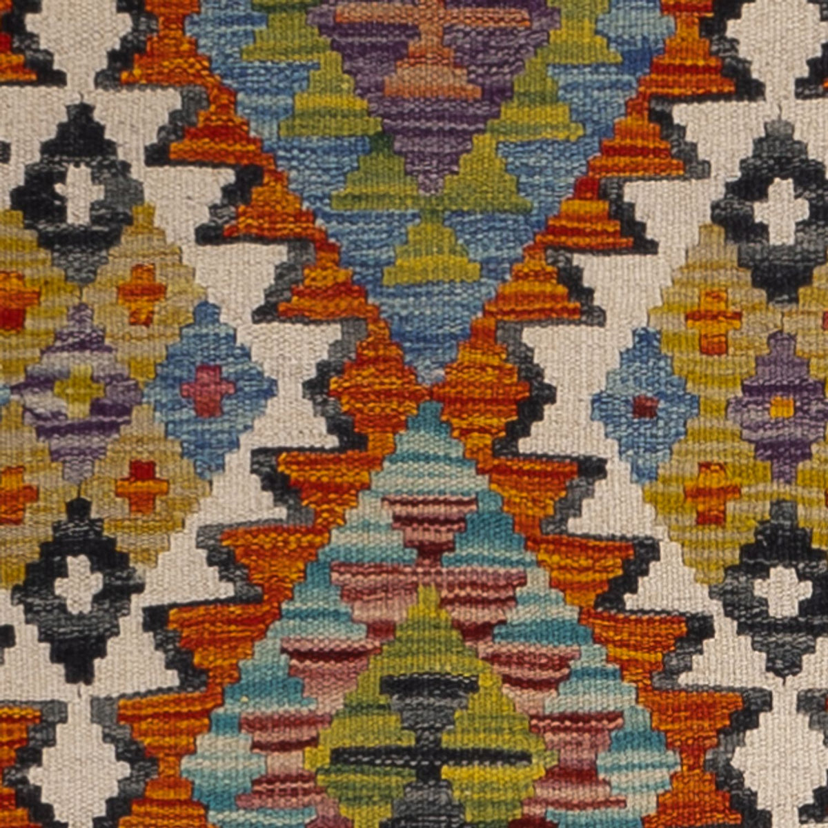 Løber Kelim Carpet - Splash - 193 x 80 cm - flerfarvet